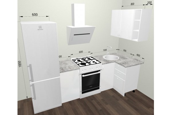 Модульная кухня "Виола НЕО" 1,6*1,0м SL