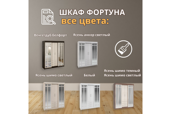 Шкаф-купе "Фортуна" 1,7 м SL